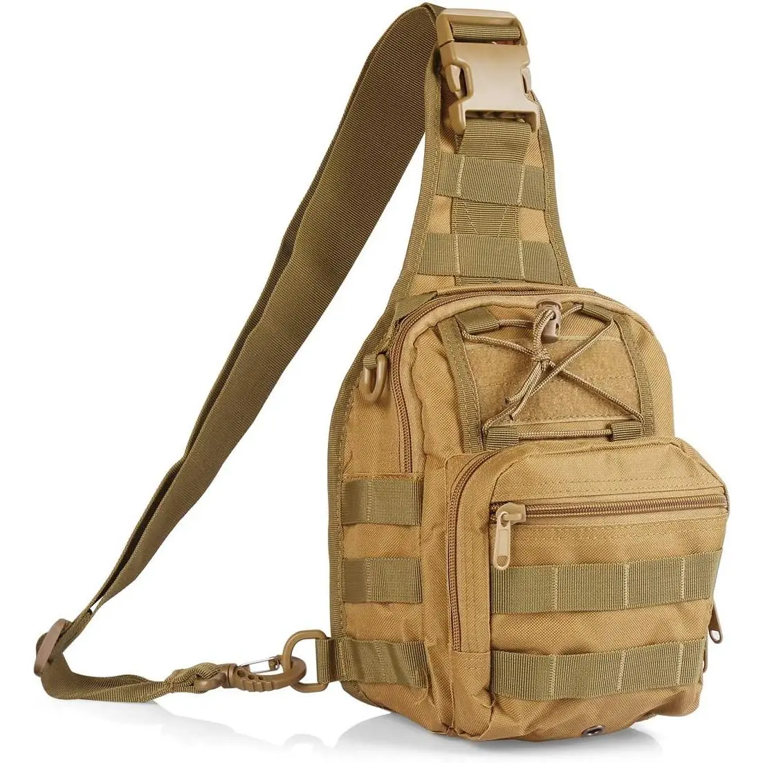 Single Shoulder Bag, Crossbody  Backpack, Molle Assault Sling Backpack for EDC, Camping, Hiking, Trekking, Cycling, and Outdoor Sports