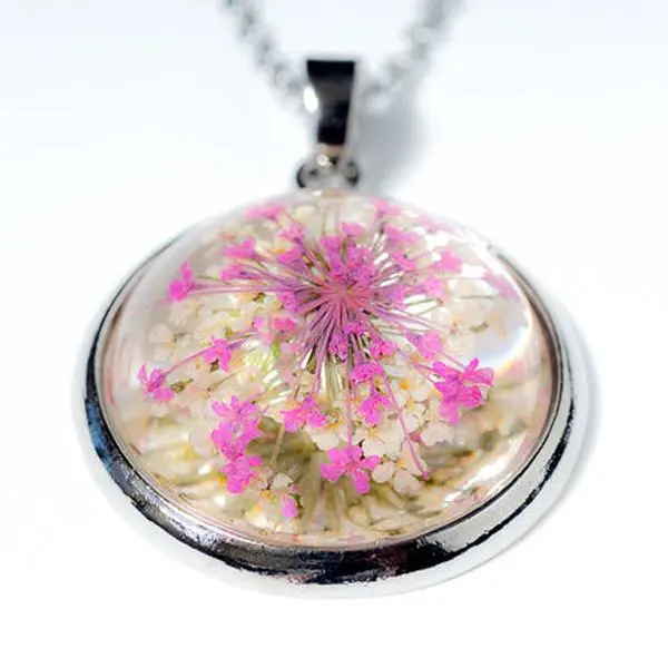 Orb Necklace purple-white