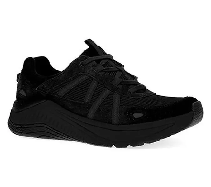 Dansko Poppy Black/Black Suede Sneaker