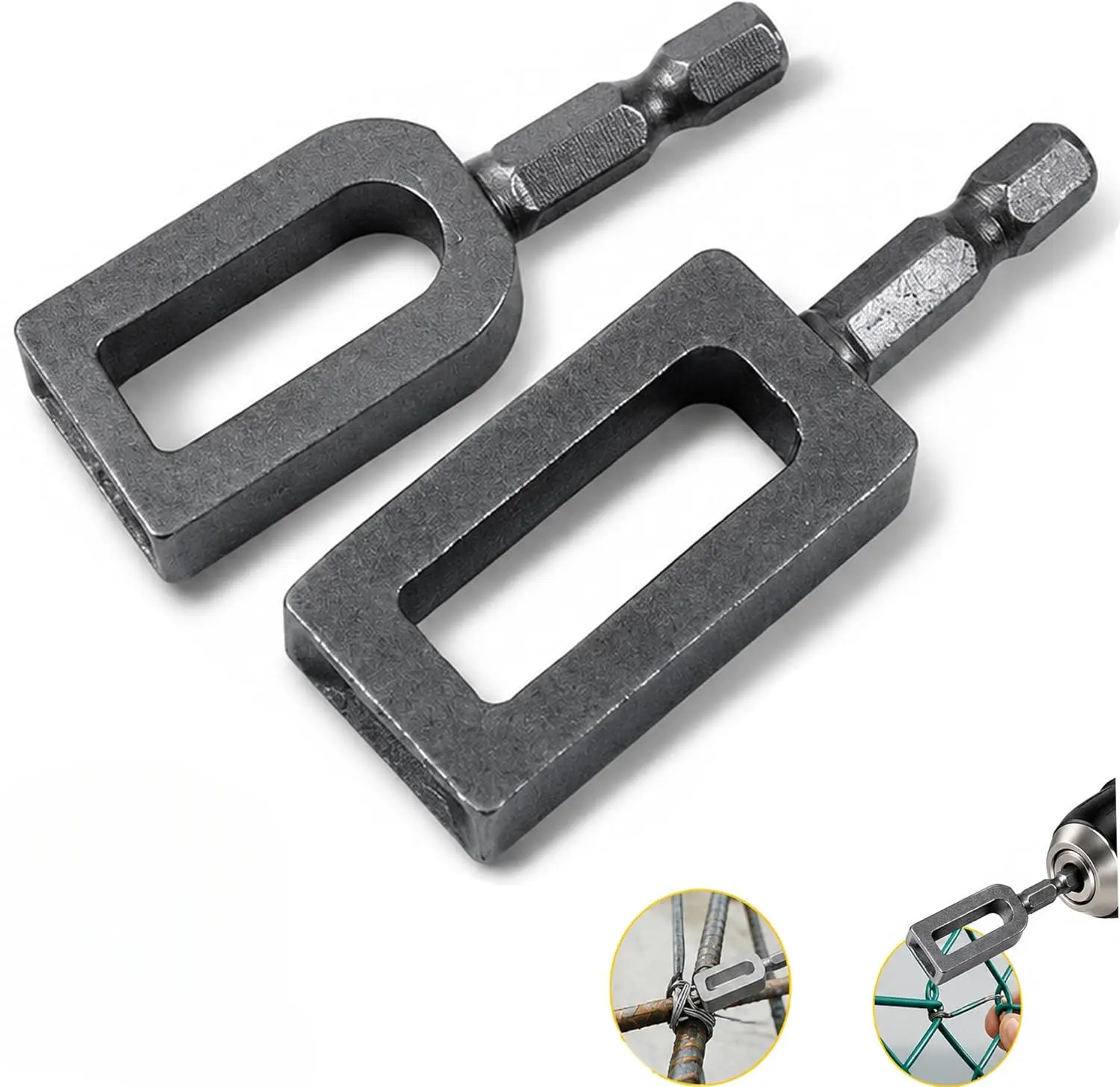 Electric Drill Wire Twisting Tool, Heavy Duty Wire Twister, Alloy Steel Rebar Tying Tool for Fencing Construction