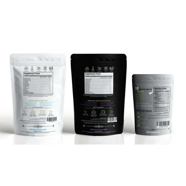 Baraguz Premium Tea Bundle – Day & Night Herbal Teas + Ceremonial Matcha Powder | Energy & Relaxation Superfood Set Natural Beverage