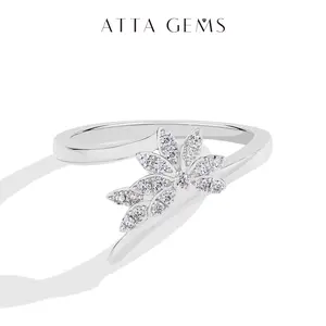 Women's New Style Synthetic Moissanite Cluster Ring - Elegant Artificial Gemstone Jewelry, Birthday Gift, Daily Wear Accessory R212 summerwins