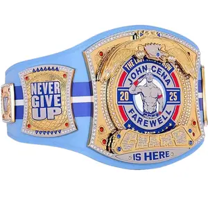 Spinner John Cena Blue Adult Championship Title Belt Replica - 2mm Leather Straps  - Fan Gift