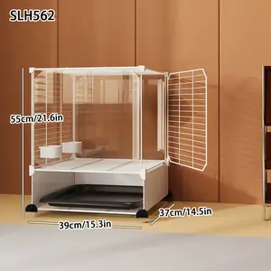 Large Luxury Bird Cage for Home Use, Durable Iron Cage, Tiger Skin Phoenix Parrot Villa, Splash-Proof Design, Suitable for Small Sparrows, Dabanchan, Eight-Birds