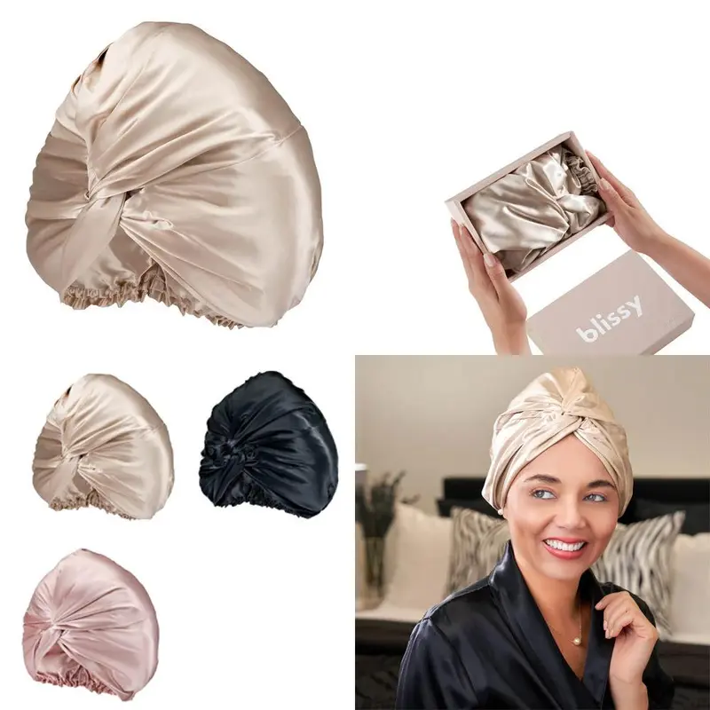 Blissy Silk Large Bonnet - 100% Pure Mulberry Silk - 6A Grade 22-Momme - Turban - Classic Large Size