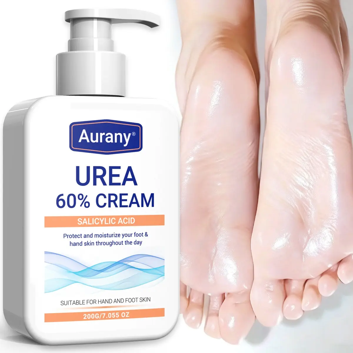 Urea Cream-200g Moisturizer for Hands & Feet, Foot Lotion, Salicylic Acid Infused, Gentle Moisturizing for All Skin Types, Long-Lasting Hydration, Ideal Gift, Foot Care Product