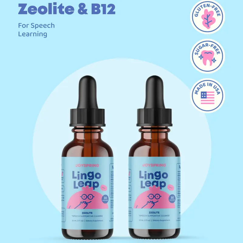 JoySpring LingoLeap for Kids - Zeolite Drops with B Vitamins - Support Speech Learning (2 Pack)