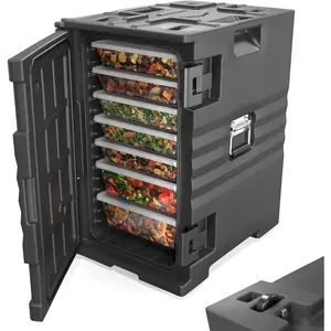 [ Father's Day Gift ]Winado 82QT/109 QT Insulated Food Pan Carrier Hot Box Food Warmer with Wheels Double Buckles and Handles Stackable for Catering Restaurant Canteen Family Party