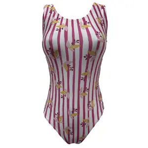 Striped Floral Foxy's Leotard