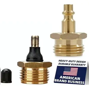 2 pcs Tylove RV Brass Blow OutPlug&Winterized Blow AdapterQuick ConnectPlug to garden hose,RV,Boat,Camper andTravel Trailer, Helps Clear Water Pipes DuringWinterization