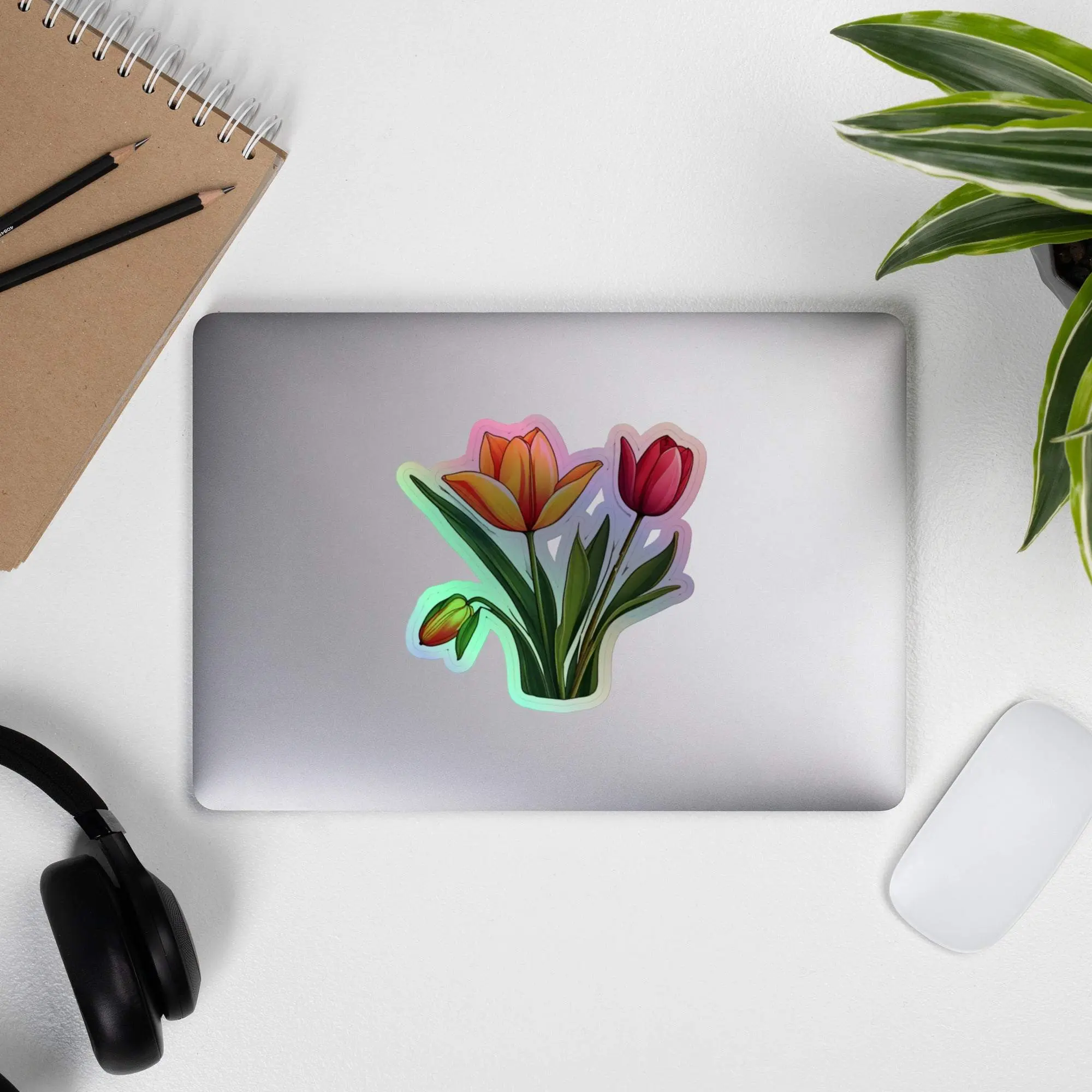 Tulips Holographic stickers