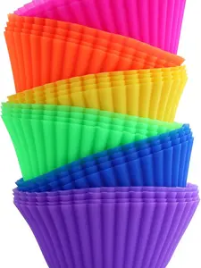 New Star Foodservice 44270 Reusable Silicone Baking Cups and Cupcake Liners, Set of 24