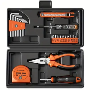 23 Pieces Hardware Tool Box Set, Hand Tools, DIY Tool Box Tools, Durable, Furniture Essential, 1 Set Home Maintenance Kit Toolkit Multifunctional Wrench Set