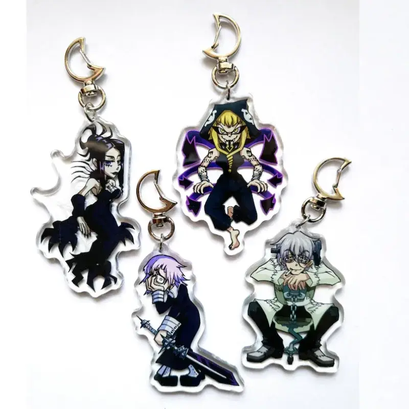 Soul Eater Acrylic Keychain Charm – Stein, Medusa, Crona & Arachne Characters Keychain
