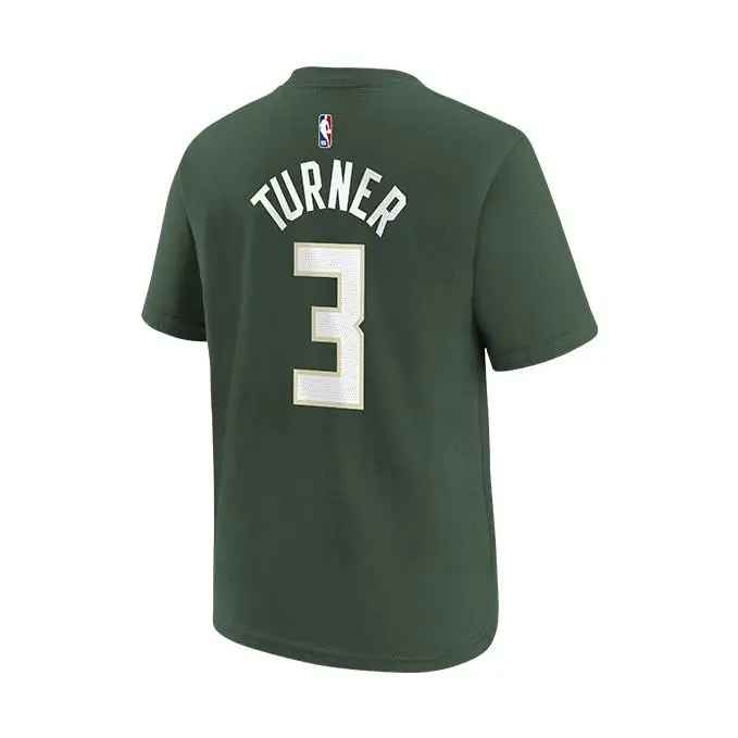 Youth Nike 2022 Icon Edition Myles Turner Milwaukee Bucks T-Shirt