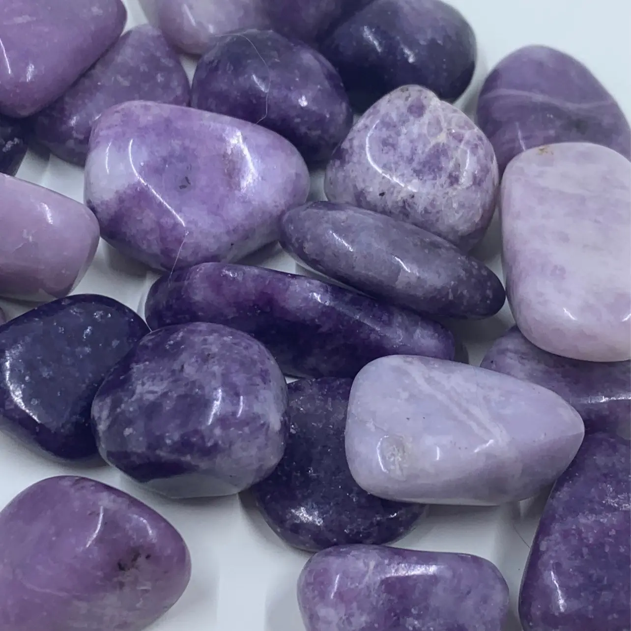 Lepidolite tumbled purple crystal