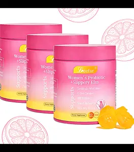 Feminine Probiotics Gummies for Women – All-in-One Wellness Support with Slippery Elm, Prebiotics & Lactobacillus Probiotic Blend. Formulated to help maintain healthy pH balance and relieve dryness. Delicious Hawaiian Pineapple flavor, 60 gummies percans