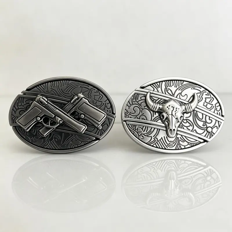 New Faux revolver Bull Steer belt buckle Men Women Amazon.com: YOQUCOL Revolver Pistol Imitation Turquoise Bull  main image 3
