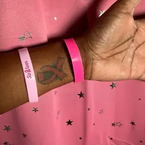 Sis-Vivor Logo Bracelet - Pink Silicone Wristband with Sis-Vivor Branding for Everyday Wear