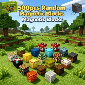 Magnetic Building Blocks Set 500/300/200/100pcs, Construction Stacking Blocks, Stem Montessori Sensory Toys, 3D Spatial Thinking, Creative Gift for Kids 3-8 Years