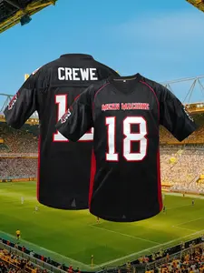 Men's #18 Paul CREWE Mean Machine The Longest Yard Movie American Football Classic Throwback Jersey Stitched Sports Jersey