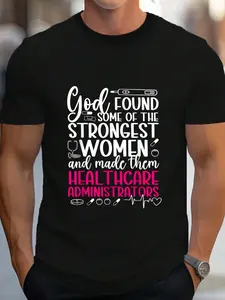 100% Cotton Healthcare Administrators Healthcare Admin T-Shirt Women's Men's Graphic Tee Crew Neck summer vacation Tops