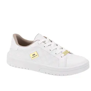 Moleca Women's Closed  Shoes White Sneakers with Logo and Laces Casual Girl Running