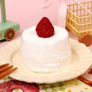 Pawtoto Creamy Strawberry Cake Squishy Toy Handmade Food Grade Silicon