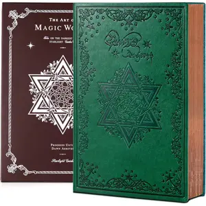 Lined Journal for Men Women Soft Cover Notebook Mens Journal for Writing, 180 Lay Flat  Journaling Notebooks Hexagram Personal Notebook, 5.7'' X 8.3'', Green