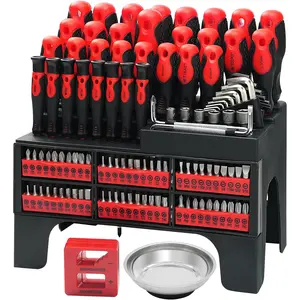 Magnetic Screwdriver Set with Plastic Racking, Metric&SEX Precision Screwdrivers, Magnetizer, Demagnetizer, Allen Keys, Nut Drivers, Ratchet Handles, Sockets & More - DIY Tools for Men, Tools Gift