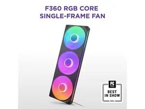 NZXT F360 RGB CORE RF-U36HF-B1 360mm RGB LED Single-Frame RGB Fan Unit