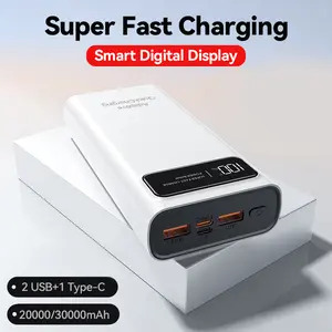 KAXOE Large Capacity Portable Power Bank with LED Battery Display Super Fast Charging Mobile Battery (With 2 USB +1 Type-C + 1 Micro USB ) Portable Charger for iPhone for Samsung for Android Portable Emergency Power Supply Device for Outdoor Travel