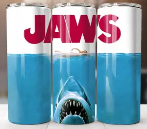 Jaws Shark Tumbler 20oz Travel Mug Stainless Steel Cup