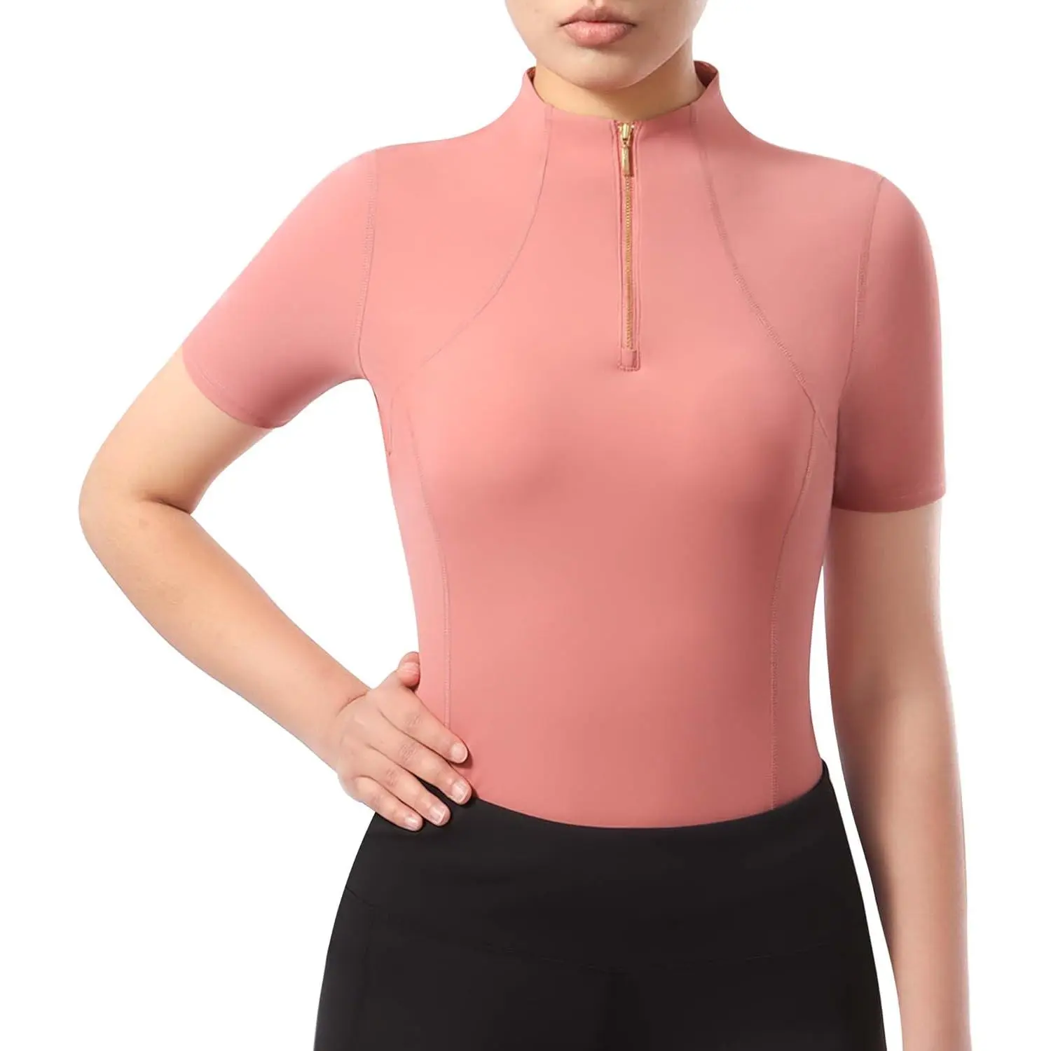 Women's Short-Sleeve Quick-Dry Equestrian Sports Shirt