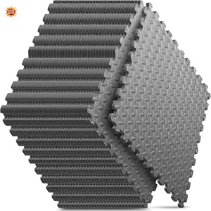 Multi-Piece Thick Foam Floor Tiles for Home Gym, Yoga, and Fitness - Non-Slip Waterproof Mats, 16/20/48/60pcs Set, 11.8x11.8in