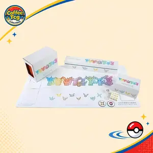Pokemon S-Chinese Exclusive Eeveelution TCG Playmat Set – Playmat, Deck Box, Dice & Status Coin Collection