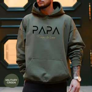 [FREE SHIPPING] Personalized Dad Hoodie with Name, Father's T-Shirt Gift, Expecting Dad Announcement, Father's Day, Cool Dad Sweatshirt, Best Dad