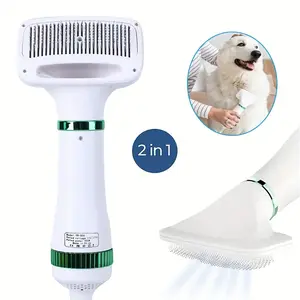 Pet Grooming Dryer, 2-in-1 Portable Pet Hair Dryer And Grooming Brush For Dogs And Cats - Smooth And Efficient Drying, Reduces Shedding And Tangles