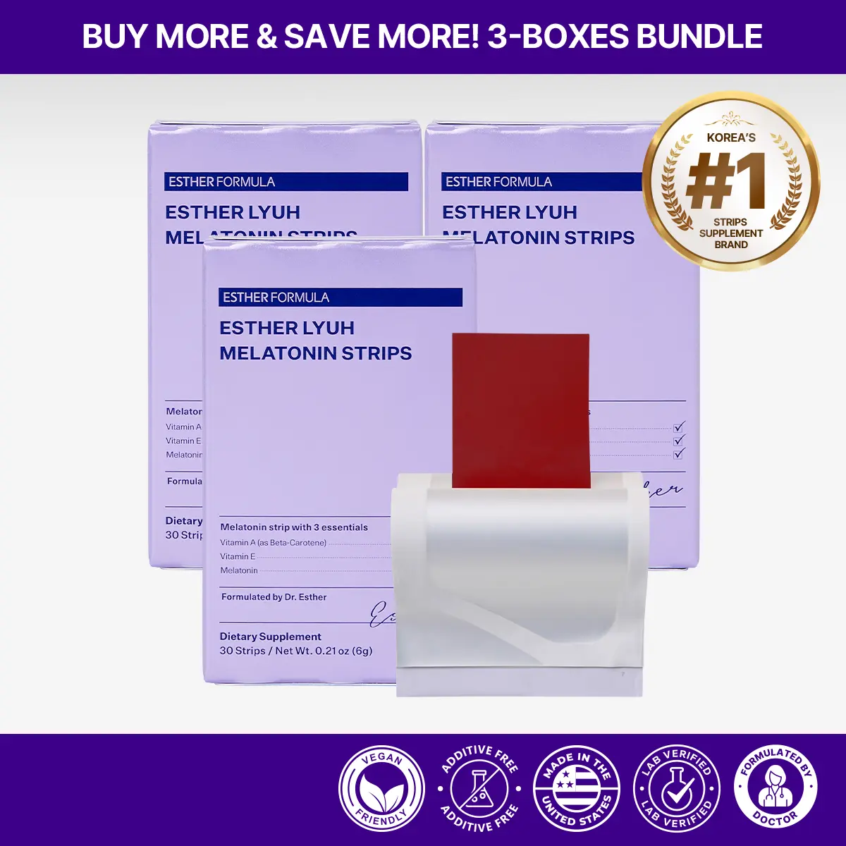 ESTHER FORMULA MELATONIN STRIPS 3BOX
