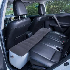 Car Travel Inflatable Mattress Back Seat Gap Pad Air Bed Cushion, Portable Camping Air Couch Gray Size 51.18 * 10.63 * 14.57 Inches