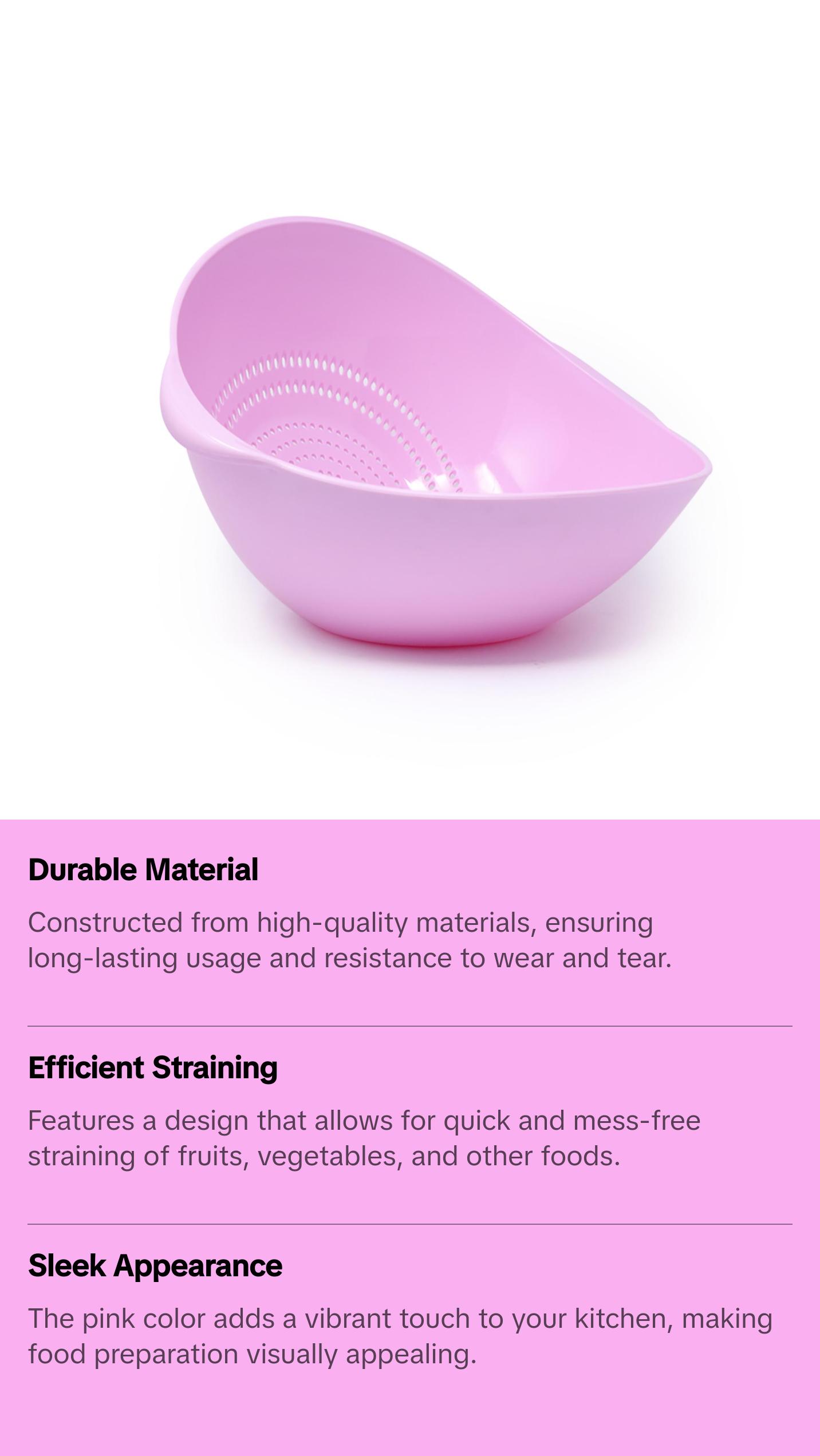 Pink Round Strainer