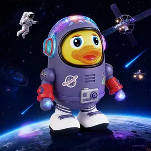 Dancing Space Duck Toy with Music & Lights – Electric Waddling Fun Walking Toy birthday Gift