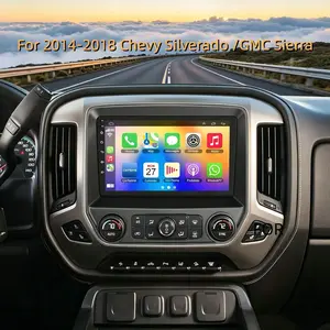 10.1"Car Radio for Chevrolet Silverado GMC Sierra 2014-2018, Android13/Wireless CarPlay/Android Auto/Touch Screen/GPS Navigation/Bluetooth/FM/HD Backup Camera Dashboard Upgrade