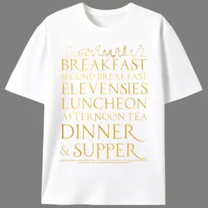 Seven Meals Schedule Men’s Graphic Tee |   Unisex Fantasy Book Lover Casual T-Shirt |   Summer Lord of the Rings Fan Gift