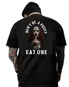 Hoodie Don’t Be A Pssy Eat One – Bold Attitude Graphic T Shirt, Gothic Dark Art, Unisex Streetwear Pullover