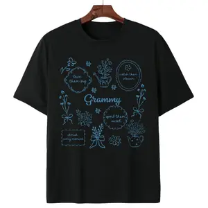 Custom Floral Grandma Shirt, Floral Mama T-Shirt, Personalized Mothers Day Gift, Mama Nana Auntie Mimi Gigi Grammy Shirt