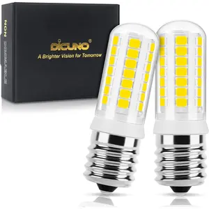 E17 LED Bulb Under Microwave Oven Lights, Daylight White 5000K, 3W (40W Halogen Replacement) 400LM 120V E17 Intermediate Base Light Bulb for Stove Top, Appliance, Range Hood, 2 Pack