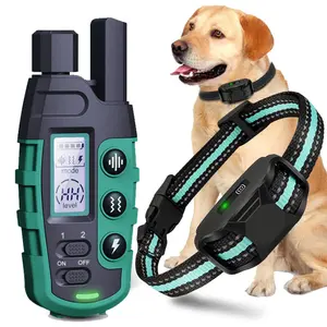3300ft Range Rechargeable Dog Training Collars, Adjustable Nylon Strap, Electric Shock, Vibration & Sound Modes, Waterproof, For Small To Large Dogs (5-150lbs)