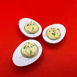 3D Printed Deviled Egg Fidget Toy - Stress Relief with Unique Design for Foodie Fun and Desk Gifting