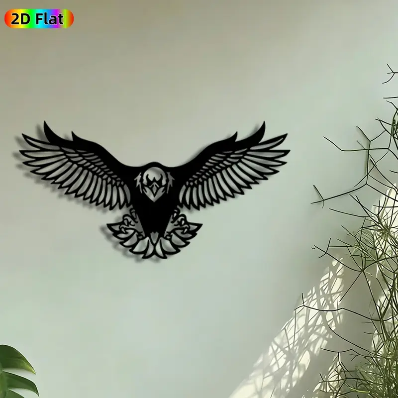 1pc Eagle Metal Wall Art, Spread Wings Eagle Statue Mural, Intricate Craftsmanship, Artistic Metalwork, Modern Minimalist Design, Perfect for Fathers Day, Housewarming, Office Patio Wall Lodge Decor, Ideal Gift for Wildlife Enthusiasts